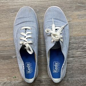 Keds Blue Gingham Lace-Up Shoes